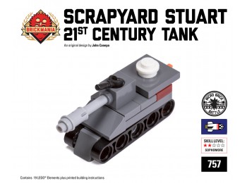Micro Brick Battle - Scrapyard Stuart 21st Century Micro Tank
