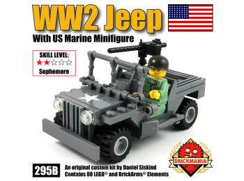 WWII Jeep with US Marine Minifig